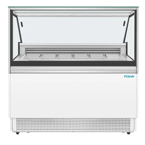 Polar U-Series 6 Pan Ice Cream Serve Over Cabinet Freezer - UA058-A