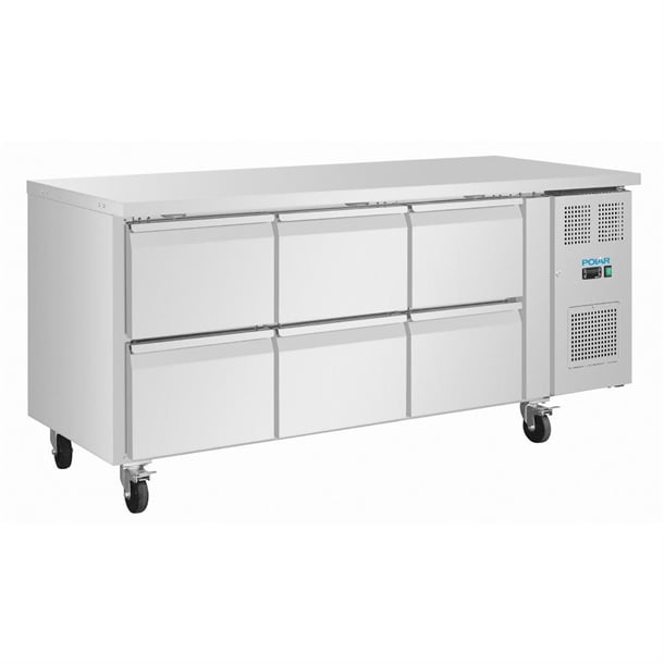 Polar U-Series Six Drawer Gastronorm Counter Fridge - UA101-A