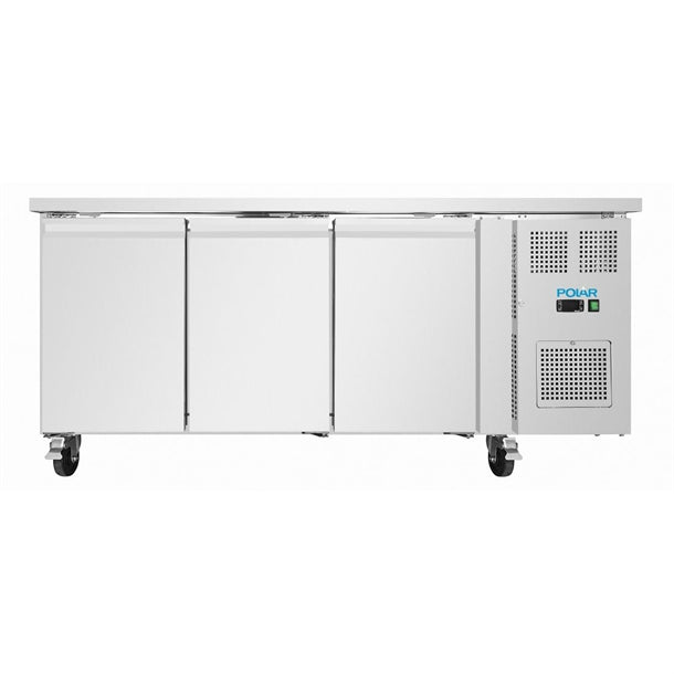 Polar U-Series Triple Door Slimline Counter Fridge 398Ltr - UA106-A