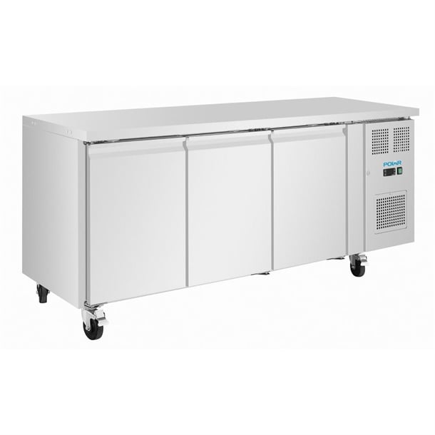 Polar U-Series Triple Door Slimline Counter Fridge 398Ltr - UA106-A