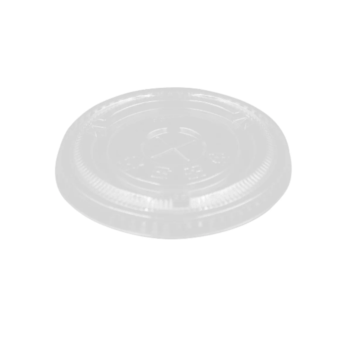PakMax 78mm PET Cold Paper Cups Flat Lids - CCFL-78C-PET-LID