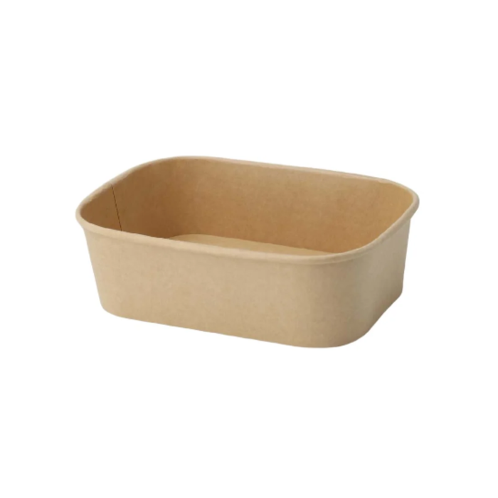 PakMax 750ML Kraft Paper Rectangular Bowl - KPRB-650-120