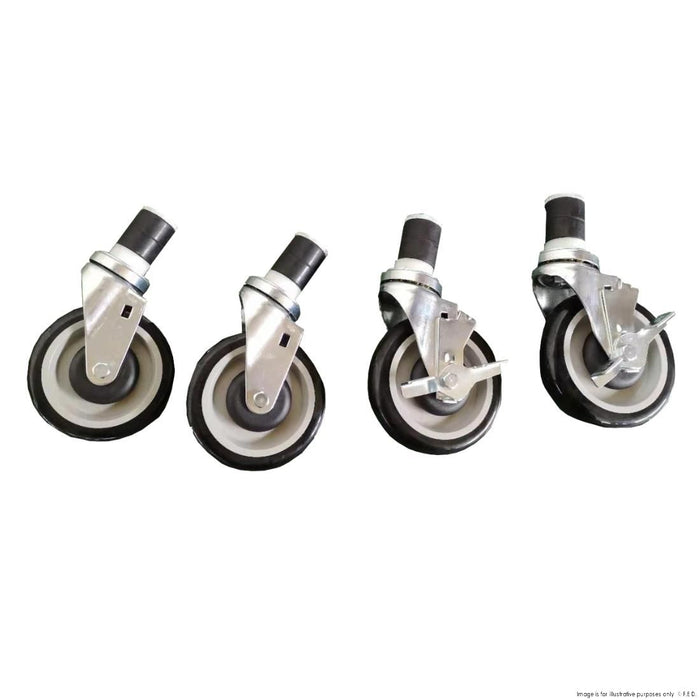 Modular Systems Castor Set for Economic Stainless Steel Benches - CASTOR-D61