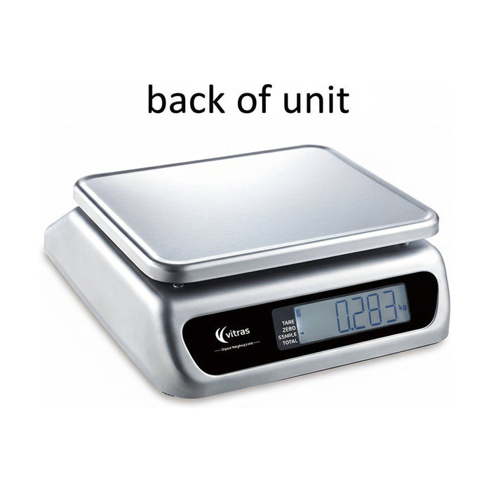 Vitras Dual Display 30kg Waterproof Portion Scale - PSC9502