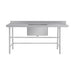 Vogue Dishwasher Inlet Table with Sink 90mm outlet 1800x700x960mm L/H - DE473