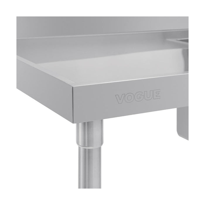 Vogue Dishwasher Inlet Table with Sink 90mm outlet 1800x700x960mm L/H - DE473