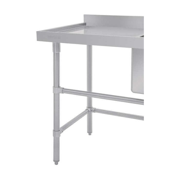 Vogue Dishwasher Inlet Table with Sink 90mm outlet 1800x700x960mm L/H - DE473