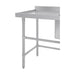 Vogue Dishwasher Inlet Table with Sink 90mm outlet 1800x700x960mm L/H - DE473