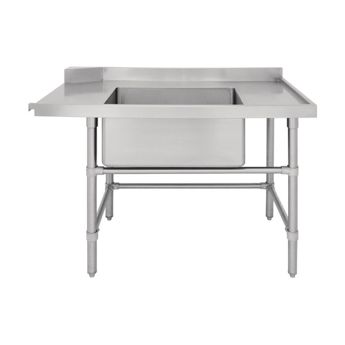 Vogue Dishwasher Inlet Table with Sink 90mm outlet 1800x700x960mm R/H - DE474