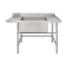 Vogue Dishwasher Inlet Table with Sink 90mm outlet 1800x700x960mm R/H - DE474