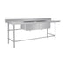 Vogue Dishwasher Inlet Table with Double Bowl Sink 90mm outlet 2400x700x960mmL/H - DE475