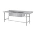 Vogue Dishwasher Inlet Table with Double Bowl Sink 90mm outlet 2400x700x960mmL/H - DE475