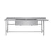 Vogue Dishwasher Inlet Table with Double Bowl Sink 90mm outlet 2400x700x960mmL/H - DE475