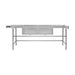 Vogue Dishwasher Inlet Table with Double Bowl Sink 90mm outlet 2400x700x960mmL/H - DE475