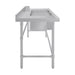 Vogue Dishwasher Inlet Table with Double Bowl Sink 90mm outlet 2400x700x960mmL/H - DE475