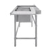 Vogue Dishwasher Inlet Table with Double Bowl Sink 90mm outlet 2400x700x960mmL/H - DE475