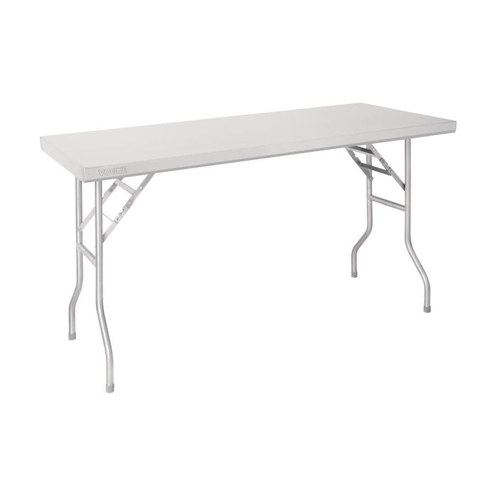 Vogue Stainless Steel Folding Work Table 1220x610x780mm - FN288