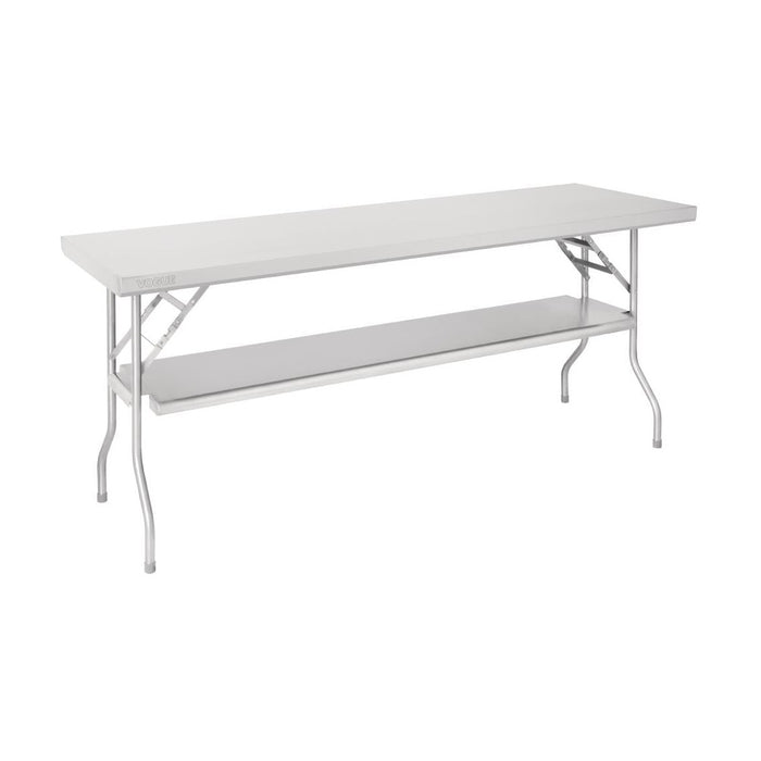 Vogue Stainless Steel Folding Work Table 1830x610x780 - FN289