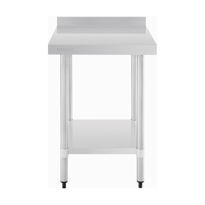 Vogue Stainless Steel Table with Splashback 600mm - GJ505
