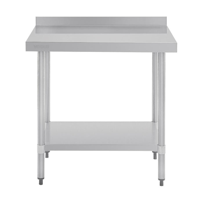 Vogue Stainless Steel Table with Splashback 900mm - GJ506