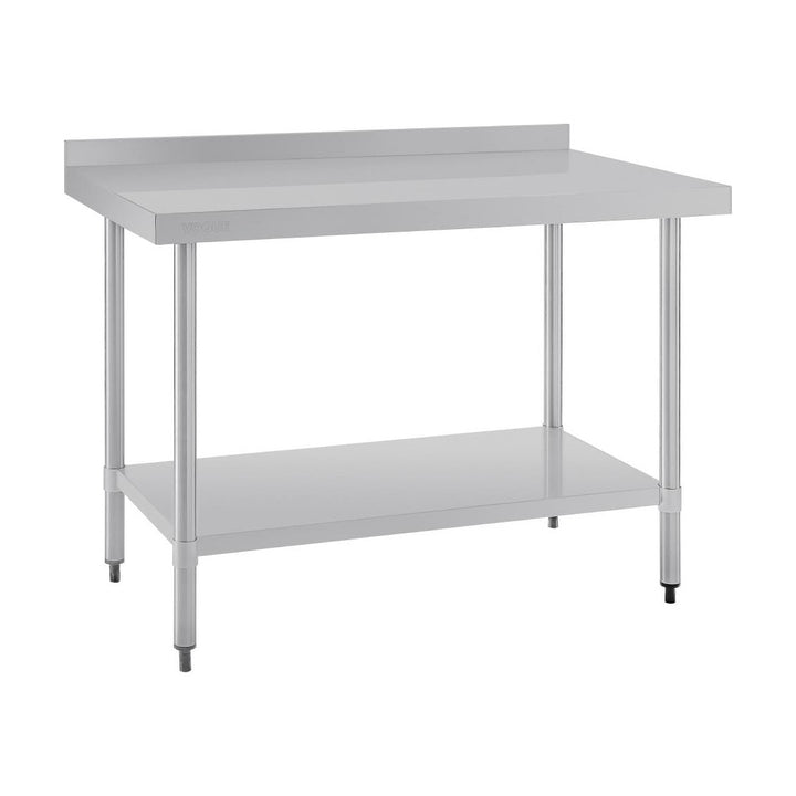 Vogue Stainless Steel Table with Splashback 1200mm - GJ507