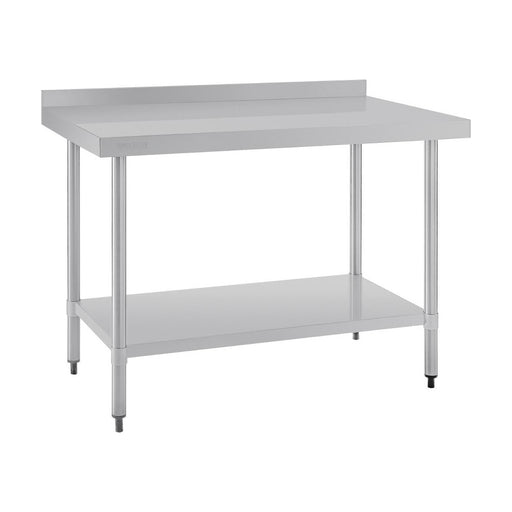 Vogue Stainless Steel Table with Splashback 1200mm - GJ507