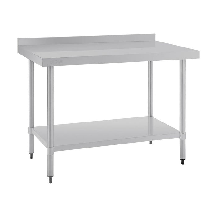 Vogue Stainless Steel Table with Splashback 1200mm - GJ507