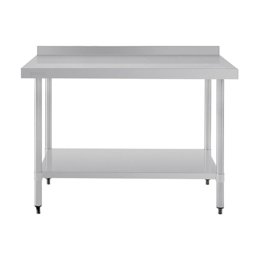 Vogue Stainless Steel Table with Splashback 1200mm - GJ507