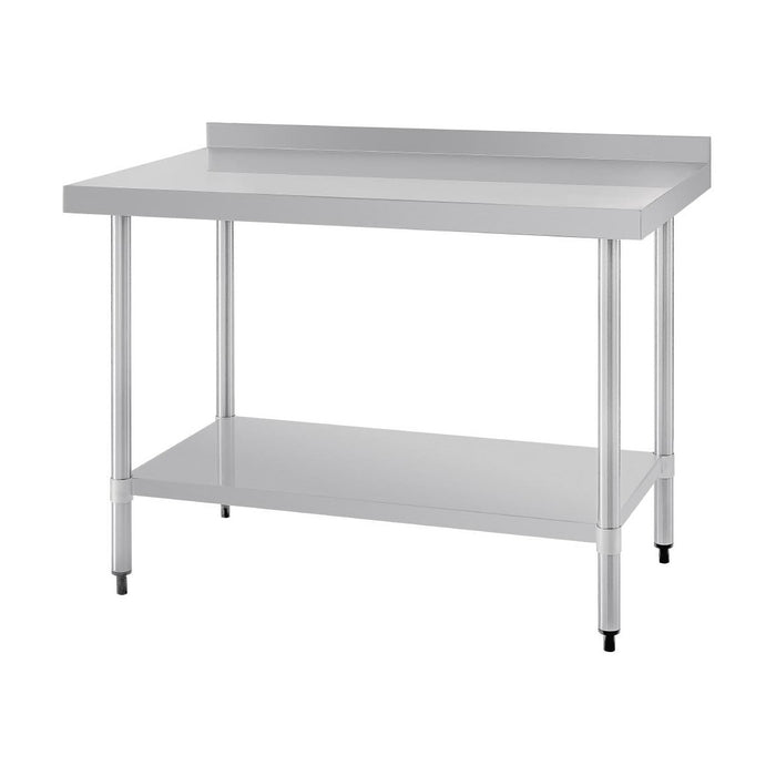 Vogue Stainless Steel Table with Splashback 1200mm - GJ507
