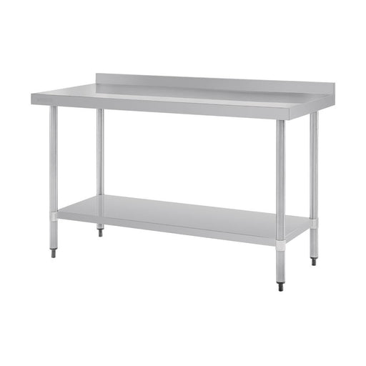 Vogue Stainless Steel Table with Splashback 1500mm - GJ508