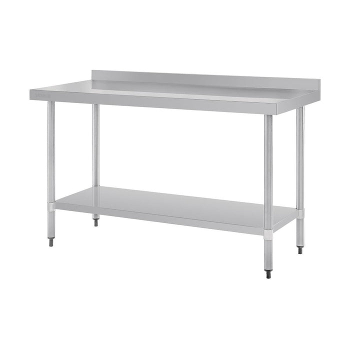 Vogue Stainless Steel Table with Splashback 1500mm - GJ508