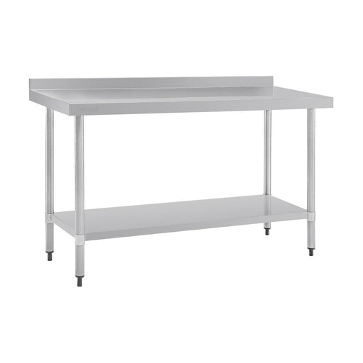 Vogue Stainless Steel Table with Splashback 1500mm - GJ508