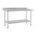 Vogue Stainless Steel Table with Splashback 1500mm - GJ508