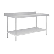 Vogue Stainless Steel Table with Splashback 1800mm - GJ509