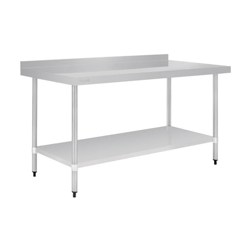 Vogue Stainless Steel Table with Splashback 1800mm - GJ509
