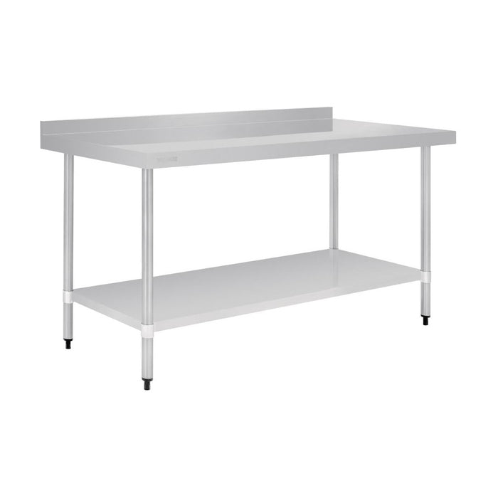 Vogue Stainless Steel Table with Splashback 1800mm - GJ509