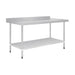 Vogue Stainless Steel Table with Splashback 1800mm - GJ509