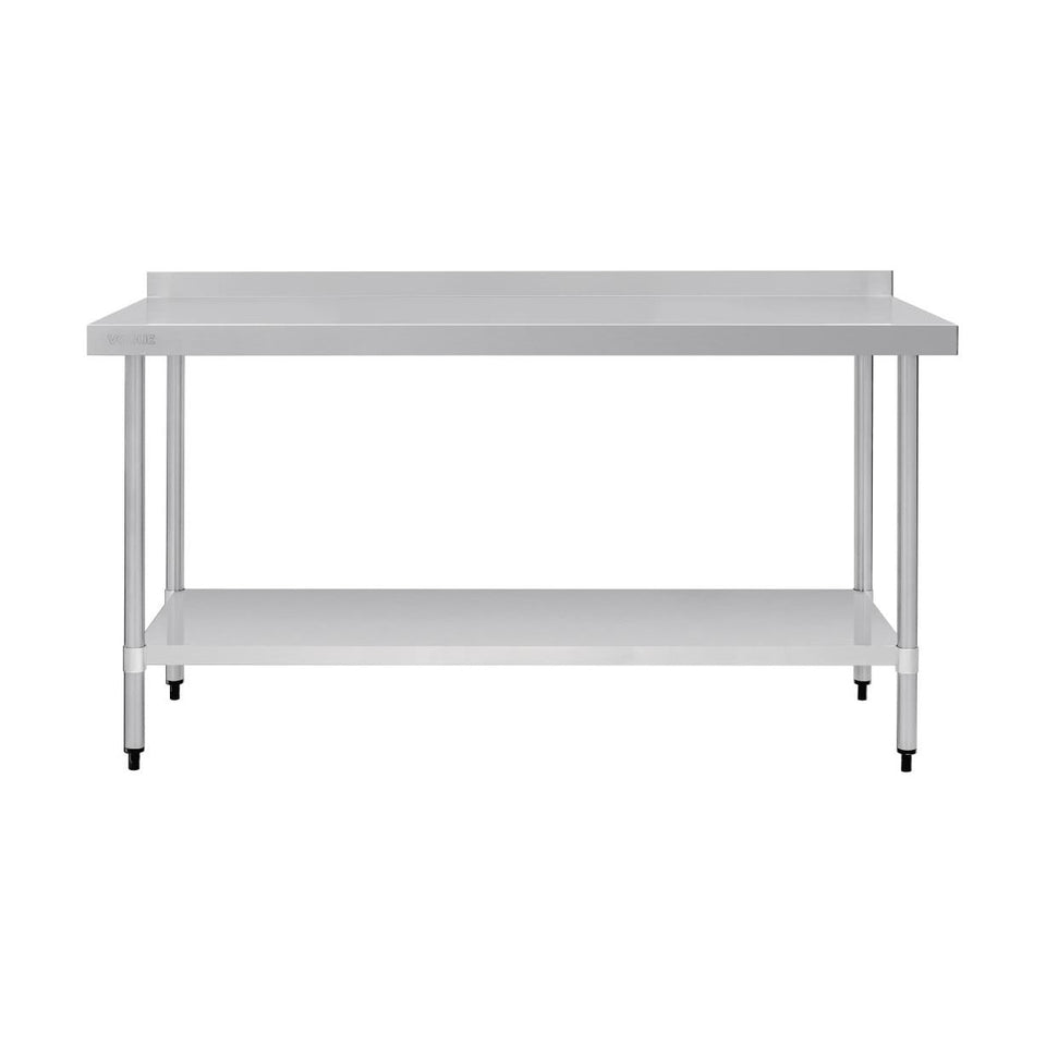 Vogue Stainless Steel Table with Splashback 1800mm - GJ509