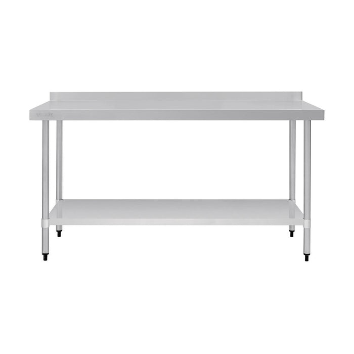 Vogue Stainless Steel Table with Splashback 1800mm - GJ509