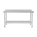 Vogue Stainless Steel Table with Splashback 1800mm - GJ509