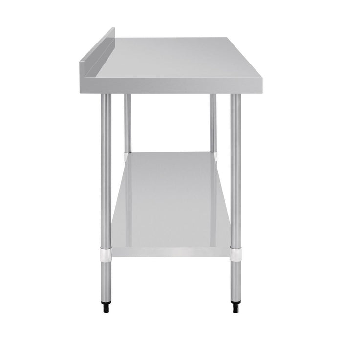 Vogue Stainless Steel Table with Splashback 1800mm - GJ509