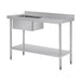 Vogue Single Bowl Sink R/H Drainer 1200mm 90mm Drain - HC903
