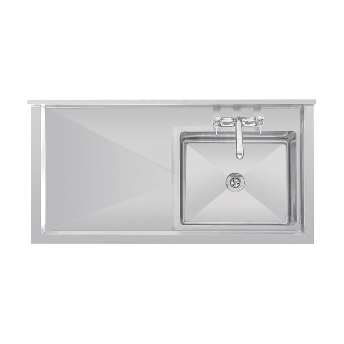 Vogue Single Bowl Sink R/H Drainer 1200mm 90mm Drain - HC903