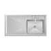 Vogue Single Bowl Sink R/H Drainer 1200mm 90mm Drain - HC903