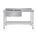 Vogue Double Bowl Sink R/H Drainer 1500mm 90mm Drain - HC904