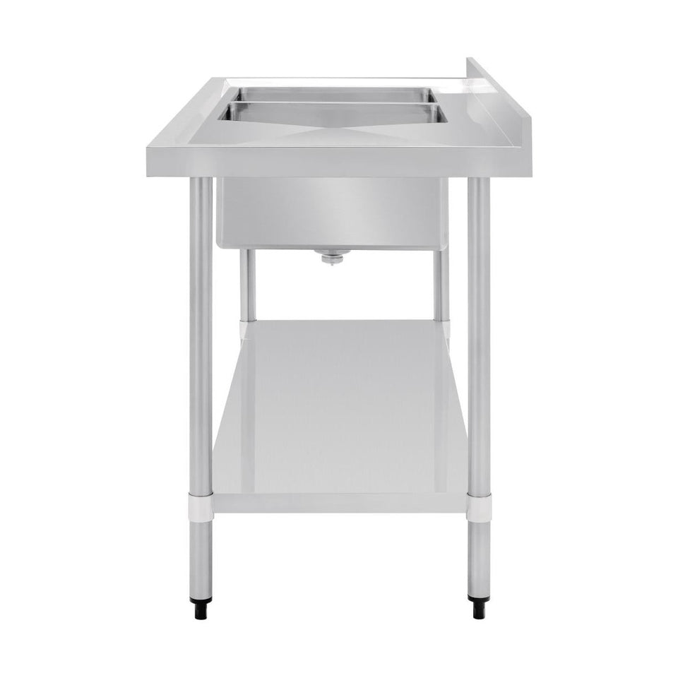 Vogue Double Bowl Sink R/H Drainer 1500mm 90mm Drain - HC904