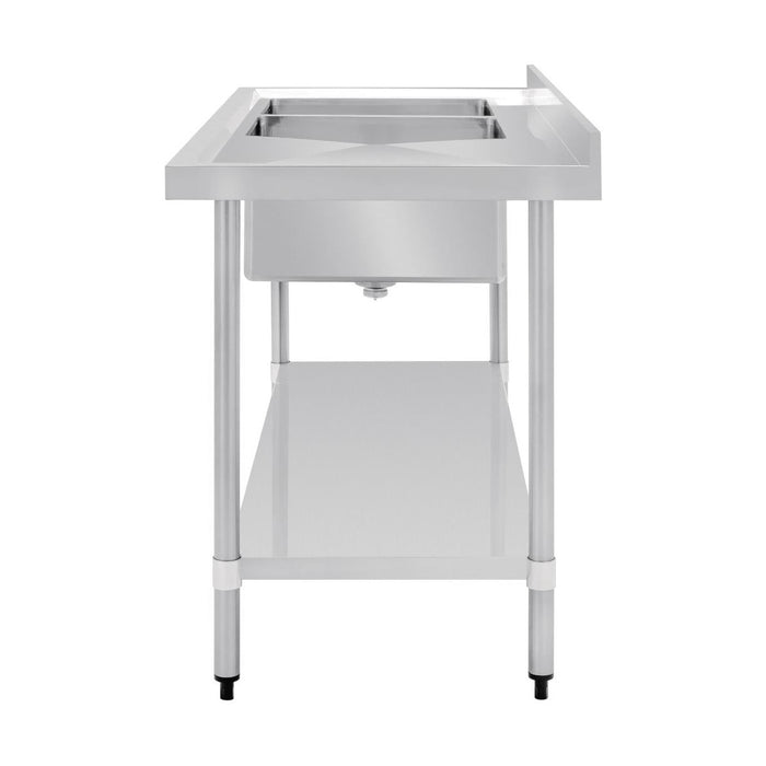 Vogue Double Bowl Sink R/H Drainer 1500mm 90mm Drain - HC904