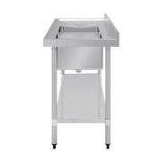 Vogue Double Bowl Sink L/H Drainer 1500mm 90mm Drain - HC905