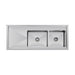Vogue Double Bowl Sink L/H Drainer 1500mm 90mm Drain - HC905