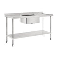 Vogue Single Bowl Sink Double Drainer 1500mm 90mm Drain - HC906